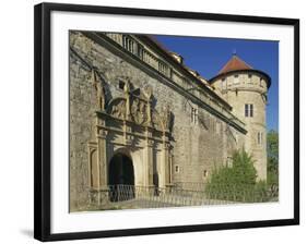 Carvings over the Entrance to Castle Hohentubingen at Tubingen in Baden Wurttemberg, Germany-Hans Peter Merten-Framed Photographic Print