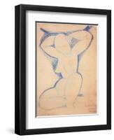 Caryatid, 1913-14-Amedeo Modigliani-Framed Giclee Print