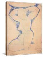 Caryatid, 1913-14-Amedeo Modigliani-Stretched Canvas