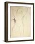 Caryatid, C.1913-14 (Pen and Ink on Paper)-Amedeo Modigliani-Framed Giclee Print