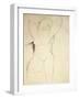 Caryatid, C.1913-14 (Pen and Ink on Paper)-Amedeo Modigliani-Framed Giclee Print