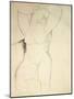 Caryatid, C.1913-14 (Pen and Ink on Paper)-Amedeo Modigliani-Mounted Giclee Print