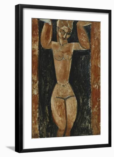 Caryatid; Cariatide, C.1911-1913-Amedeo Modigliani-Framed Giclee Print