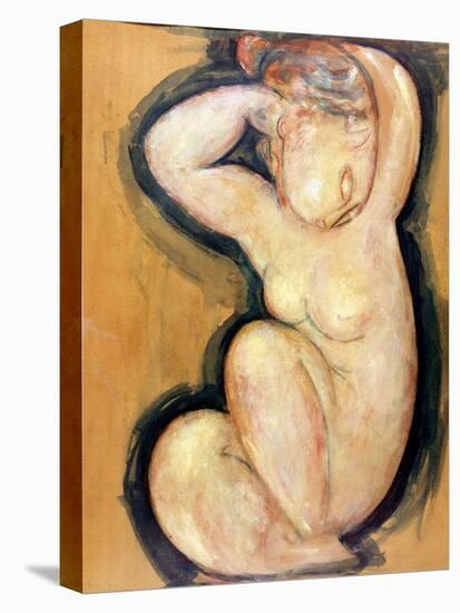 Caryatid, circa 1913-14-Amedeo Modigliani-Stretched Canvas