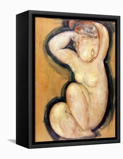 Caryatid, circa 1913-14-Amedeo Modigliani-Framed Stretched Canvas