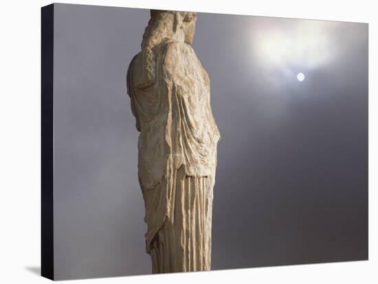 Caryatid from the Classical Era Adjacent to the Parthenon at the Acropolis, Athens, Greece-Nancy Noble Gardner-Stretched Canvas
