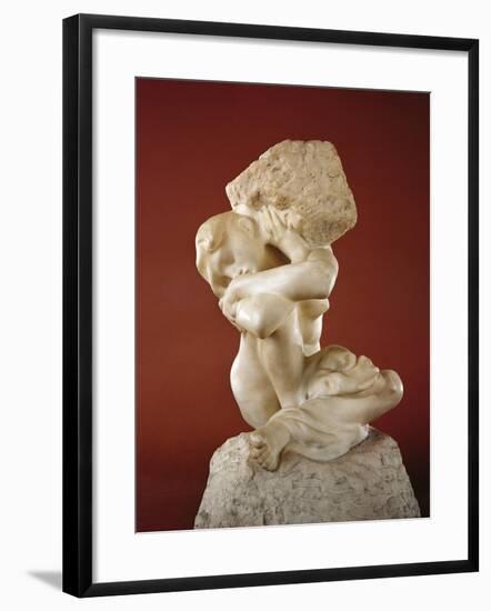 Caryatid with a Stone, 1881-82-Auguste Rodin-Framed Giclee Print