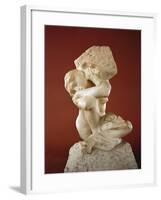 Caryatid with a Stone, 1881-82-Auguste Rodin-Framed Giclee Print