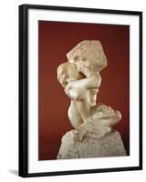 Caryatid with a Stone, 1881-82-Auguste Rodin-Framed Giclee Print