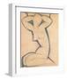 Caryatid-Amedeo Modigliani-Framed Art Print