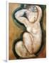 Caryatid-Amedeo Modigliani-Framed Art Print