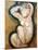 Caryatid-Amedeo Modigliani-Mounted Art Print