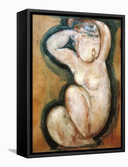 Caryatid-Amedeo Modigliani-Framed Stretched Canvas