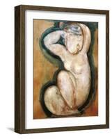 Caryatid-Amedeo Modigliani-Framed Art Print