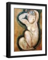 Caryatid-Amedeo Modigliani-Framed Art Print