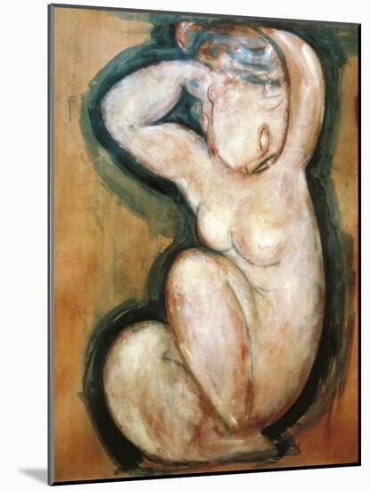 Caryatid-Amedeo Modigliani-Mounted Art Print