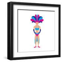 Cas from Las Vegas-Tosh-Framed Art Print