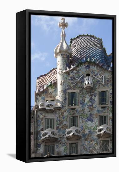 Casa Batllo, a House Designed by Antonio Gaudi and Admired by Salvador Dali-James Emmerson-Framed Stretched Canvas