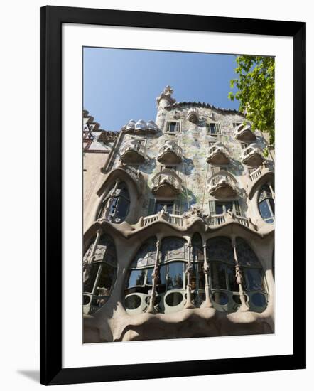 Casa Batllo by Antoni Gaudi, UNESCO World Heritage Site, Passeig De Gracia, Barcelona, Spain, Europ-Sergio Pitamitz-Framed Photographic Print