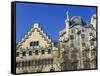 Casa Batllo by Gaudi and Casa Amatller by Cadafalch, in Barcelona, Cataluna, Spain-Nigel Francis-Framed Stretched Canvas