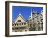 Casa Batllo by Gaudi and Casa Amatller by Cadafalch, in Barcelona, Cataluna, Spain-Nigel Francis-Framed Photographic Print