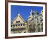 Casa Batllo by Gaudi and Casa Amatller by Cadafalch, in Barcelona, Cataluna, Spain-Nigel Francis-Framed Photographic Print