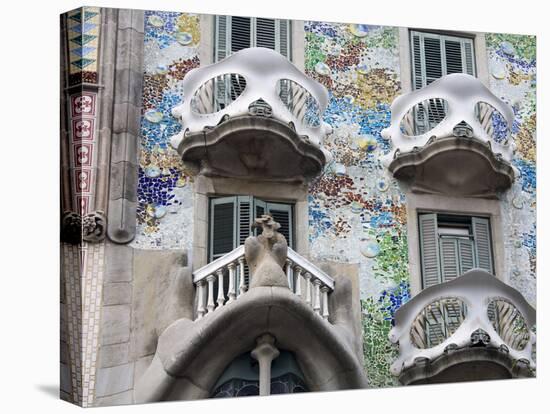 Casa Batllo By Gaudi, Barcelona, Catalonia, Spain, Europe-Richard Cummins-Stretched Canvas