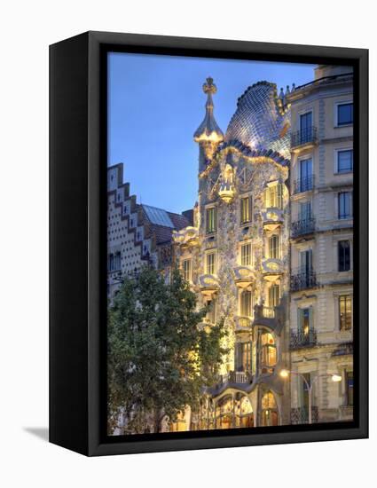 Casa Batllo (By Gaudi), Passeig De Gracia, Barcelona, Spain-Jon Arnold-Framed Stretched Canvas