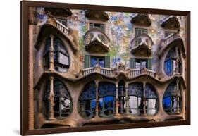 Casa Batllo Gaudi, Barcelona, Spain-George Oze-Framed Photographic Print