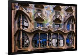 Casa Batllo Gaudi, Barcelona, Spain-George Oze-Framed Photographic Print