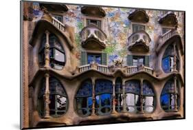 Casa Batllo Gaudi, Barcelona, Spain-George Oze-Mounted Photographic Print