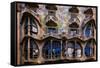 Casa Batllo Gaudi, Barcelona, Spain-George Oze-Framed Stretched Canvas