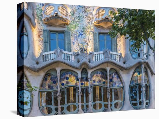 Casa Batllo, UNESCO World Heritage Site, Barcelona, Catalonia, Spain, Europe-Angelo Cavalli-Stretched Canvas