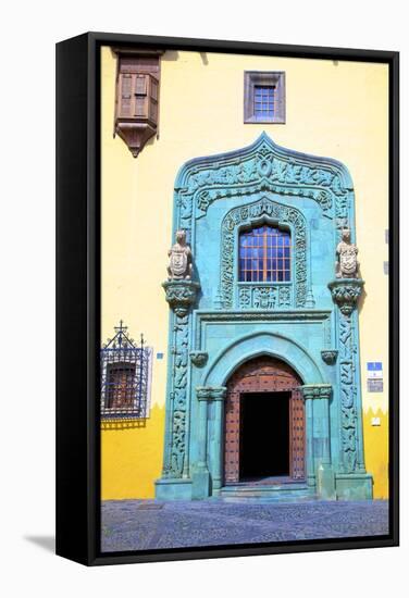 Casa de Colon, Vegueta Old Town, Las Palmas de Canary Islands, Spain-Neil Farrin-Framed Stretched Canvas