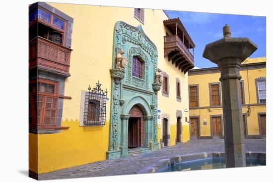 Casa de Colon, Vegueta Old Town, Las Palmas de Canary Islands, Spain-Neil Farrin-Stretched Canvas