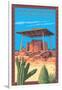 Casa Grande Ruins National Monument - Arizona-Lantern Press-Framed Art Print