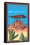 Casa Grande Ruins National Monument - Arizona-Lantern Press-Framed Stretched Canvas