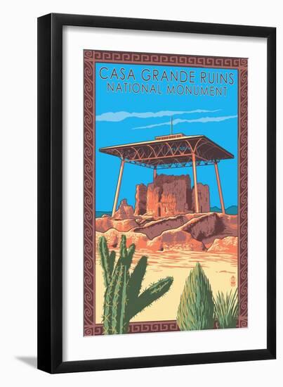 Casa Grande Ruins National Monument - Arizona-Lantern Press-Framed Art Print