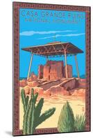 Casa Grande Ruins National Monument - Arizona-Lantern Press-Mounted Art Print