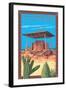 Casa Grande Ruins National Monument - Arizona-Lantern Press-Framed Art Print