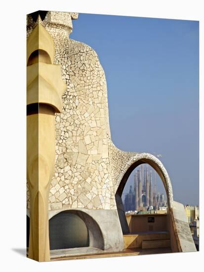 Casa Mila, Barcelona, Catalonia, Spain, Europe-Mark Mawson-Stretched Canvas