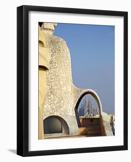 Casa Mila, Barcelona, Catalonia, Spain, Europe-Mark Mawson-Framed Photographic Print