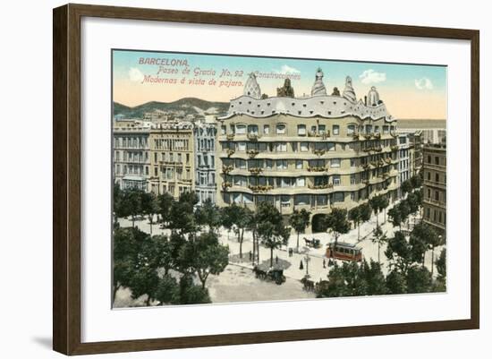 Casa Mila, Barcelona, Spain-null-Framed Art Print