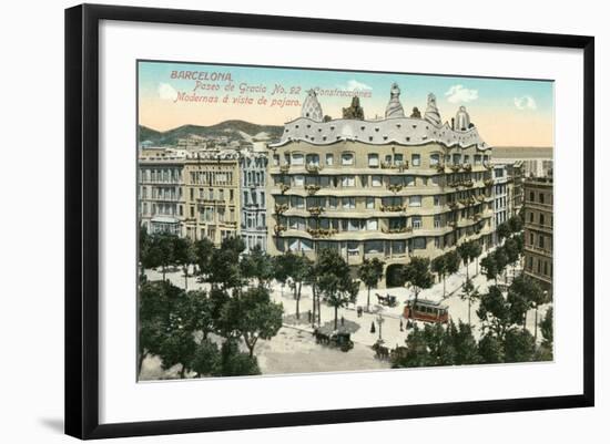 Casa Mila, Barcelona, Spain-null-Framed Art Print