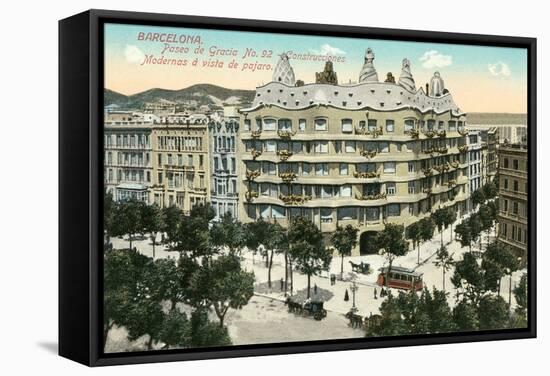 Casa Mila, Barcelona, Spain-null-Framed Stretched Canvas