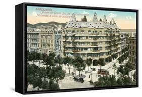 Casa Mila, Barcelona, Spain-null-Framed Stretched Canvas