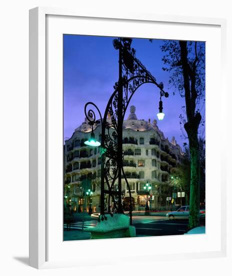 Casa Mila La Pedrera Barcelona-null-Framed Art Print