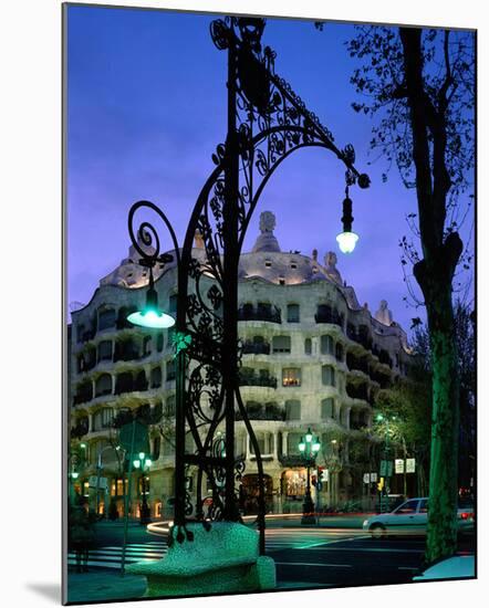 Casa Mila La Pedrera Barcelona-null-Mounted Art Print