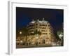 Casa Mila (La Pedrera), by Antoni Gaudi at Dusk, Passeig De Gracia, Barcelona, Catalonia, Spain, Eu-Sergio Pitamitz-Framed Photographic Print