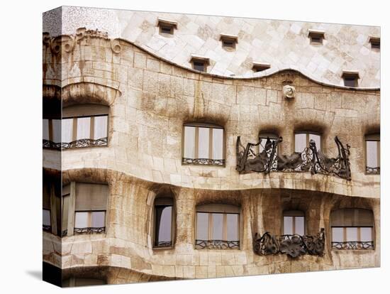 Casa Mila (La Pedrera) By Gaudi, UNESCO World Heritage Site, Barcelona, Catalonia, Spain, Europe-Richard Cummins-Stretched Canvas